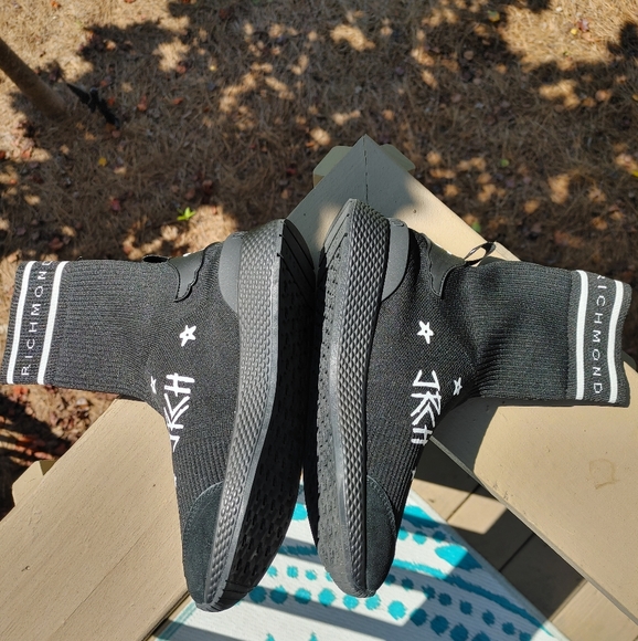 JOHN RICHMOND WOMENS SOCK FIT HI TOP SNEAKER IN BLACK, 36 - Picture 12 of 16